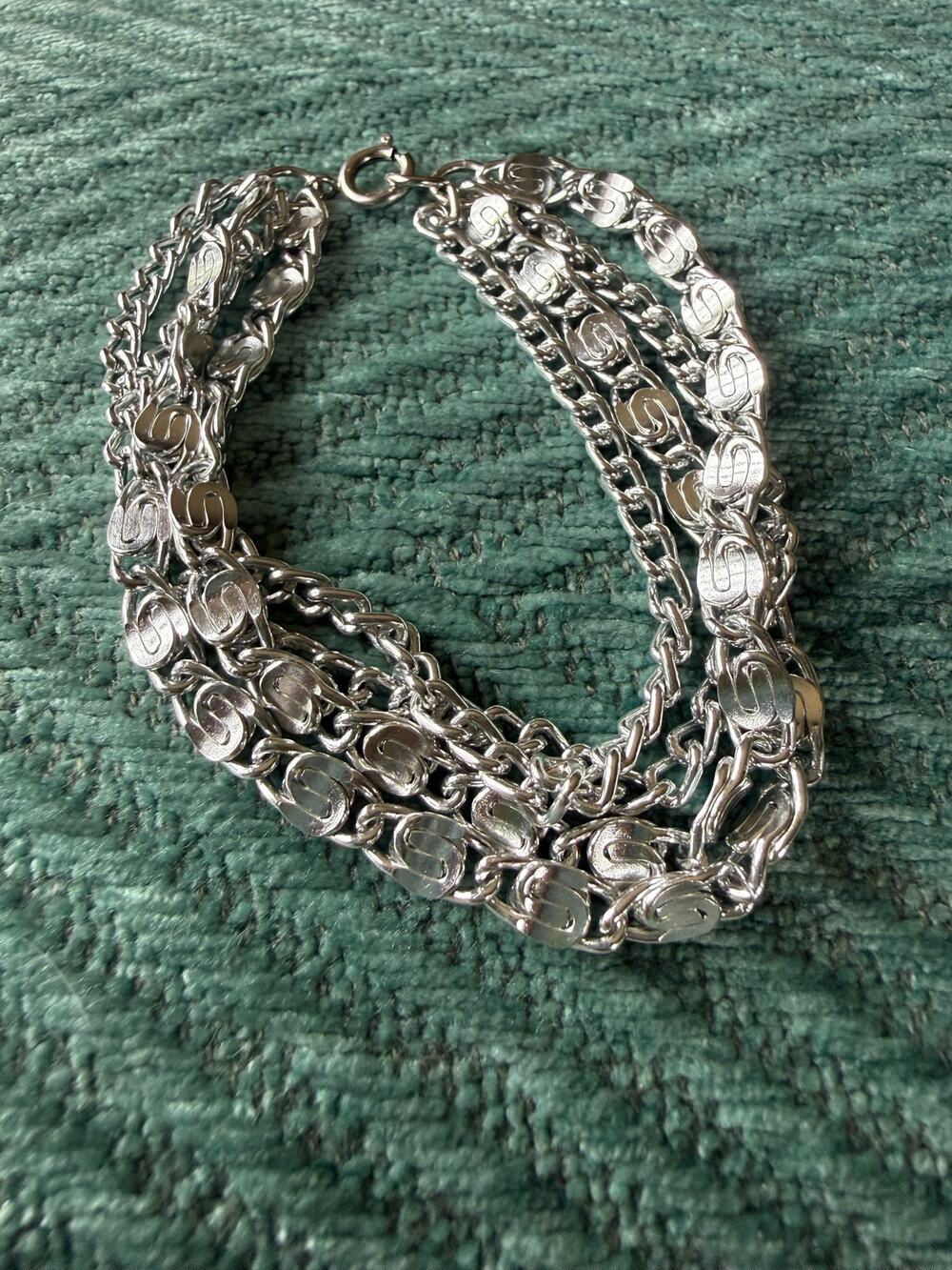 Vintage Sarah Cov. Silver Tone Multi-Strand Bracelet